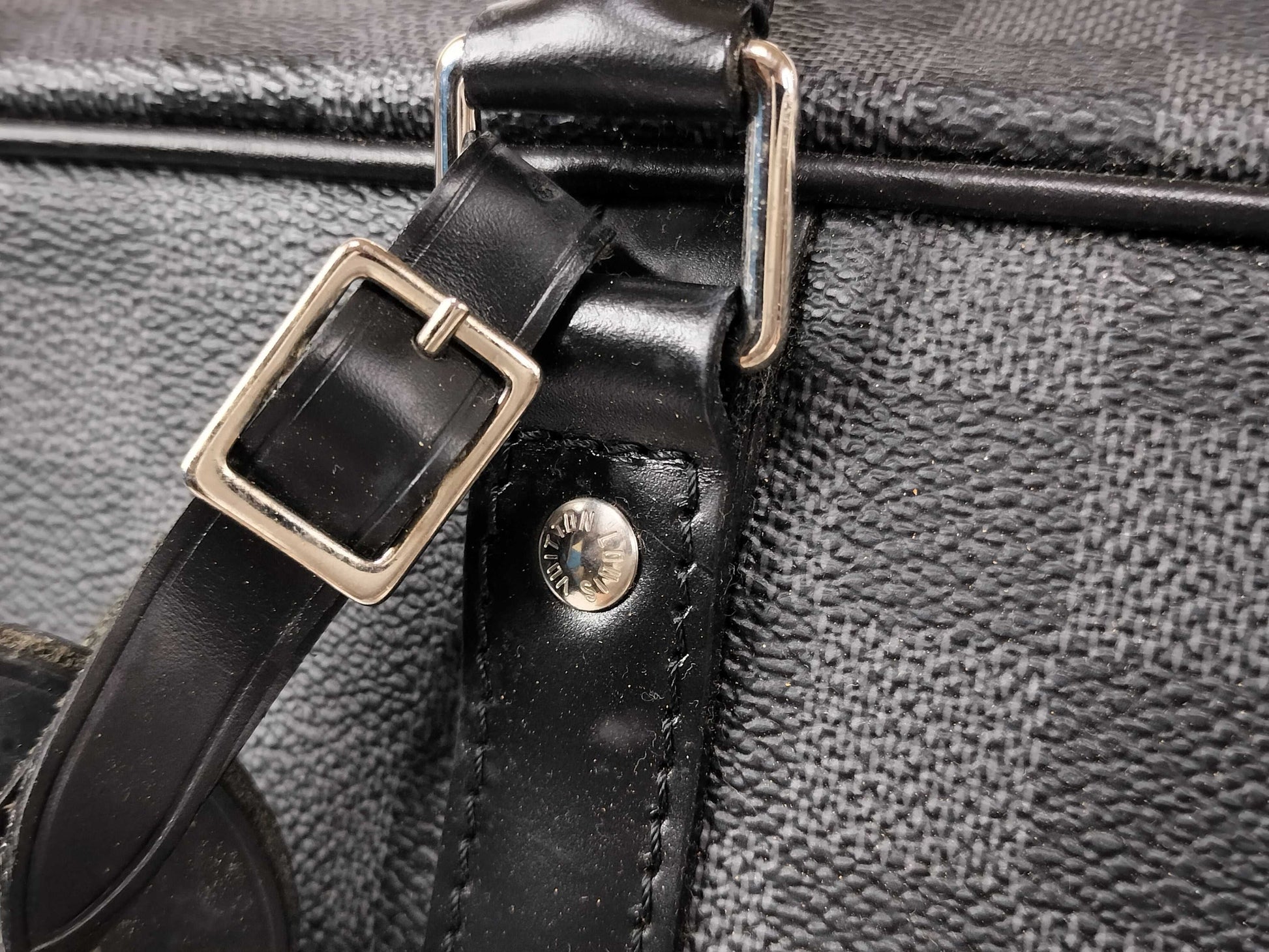LOUIS VUITTON Damier Graphite Porte-Document Voyage Personalized Business Bag