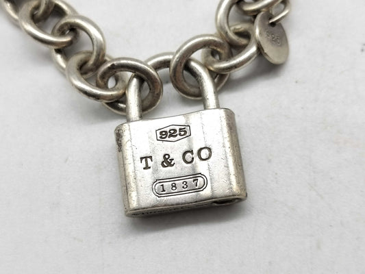 Tiffany & Co. Cadena Chain Bracelet/Heart Key Top 2-Piece Set SV925 Bracelet/Bangle