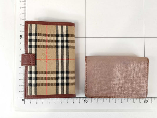 PRADA Saffiano Card Holder/Burberry Notepad Key Case/Key Holder