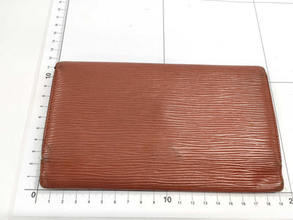 LOUIS VUITTON Epi Portefeuille Sarah Reddish Brown Wallet