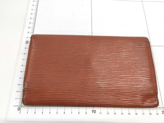 LOUIS VUITTON Epi Portefeuille Sarah Reddish Brown Wallet
