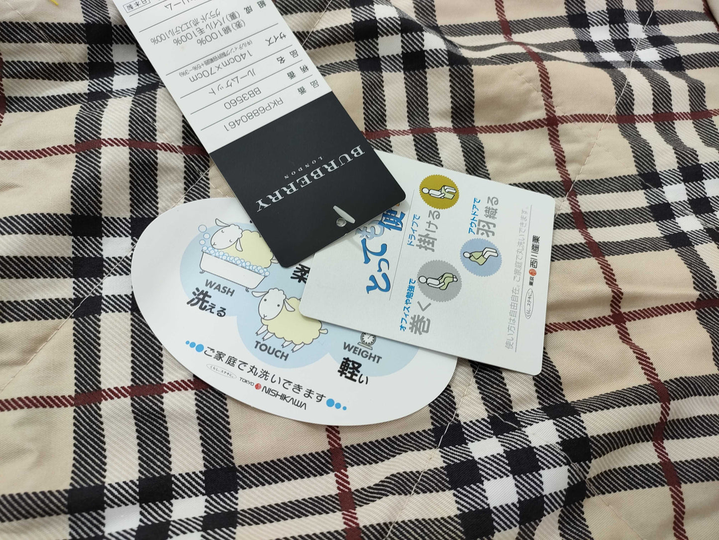 BURBERRY Blanket with Tags, Nova Check, Unused, Other Accessories