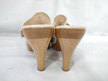 CELINE C Macadam Clog Sandals