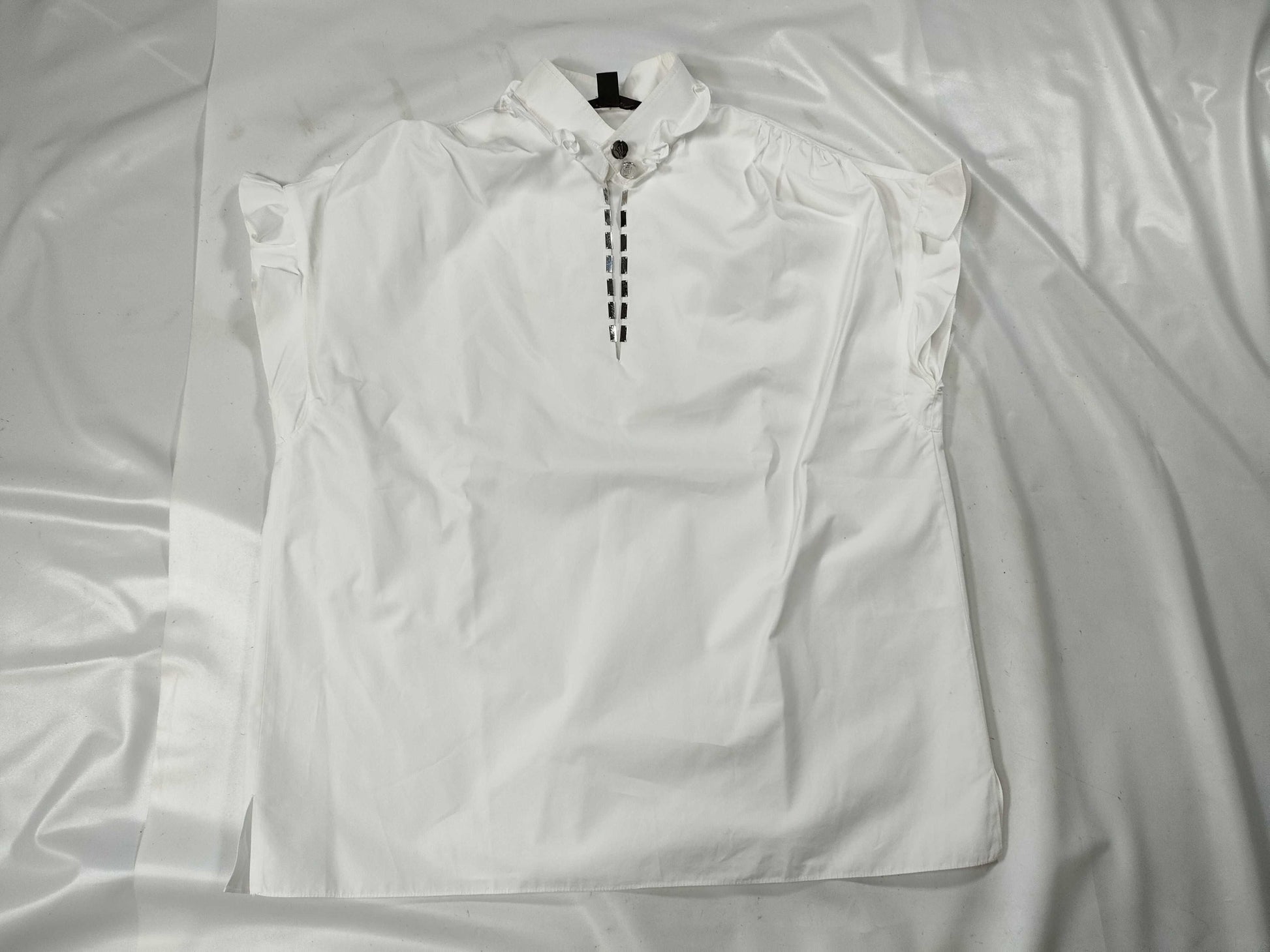 LOUIS VUITTON LV logo button cotton blouse shirt top