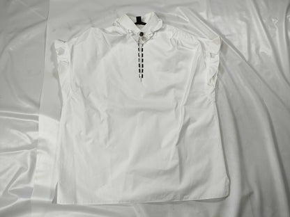 LOUIS VUITTON LV logo button cotton blouse shirt top