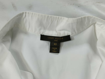 LOUIS VUITTON LV logo button cotton blouse shirt top