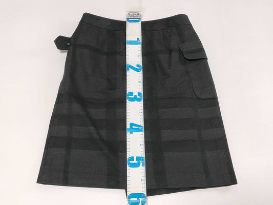BURBERRY Check Skirt Black Skirt
