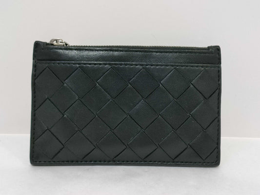 BOTTEGA VENETA Intrecciato Black Fragment Case Coin Case