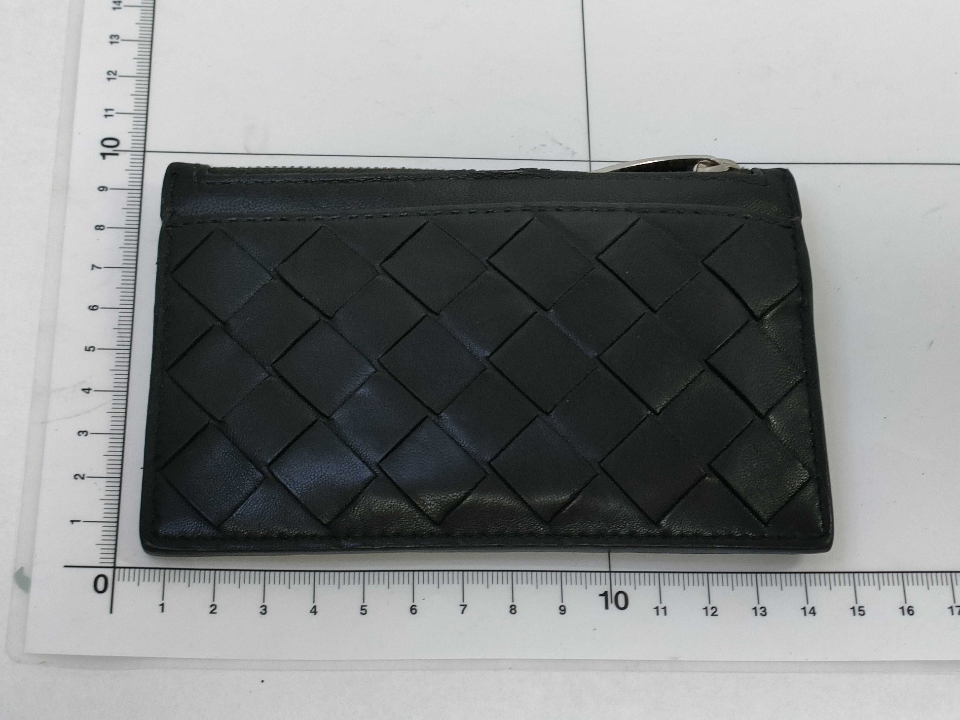 BOTTEGA VENETA Intrecciato Black Fragment Case Coin Case