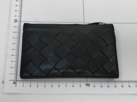 BOTTEGA VENETA Intrecciato Black Fragment Case Coin Case