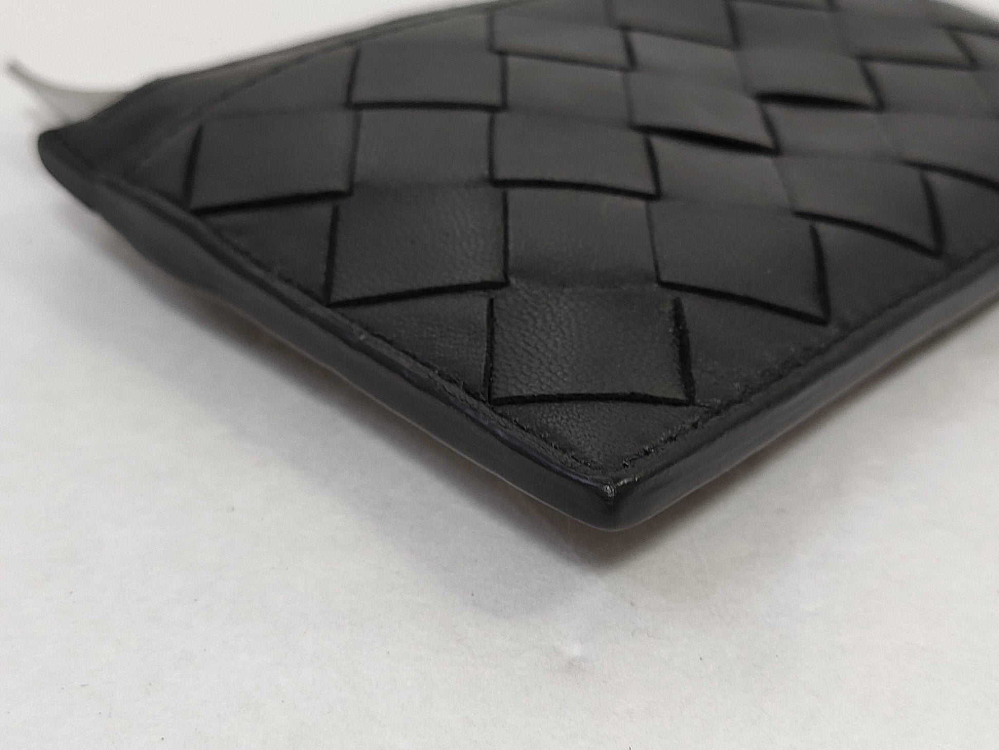 BOTTEGA VENETA Intrecciato Black Fragment Case Coin Case