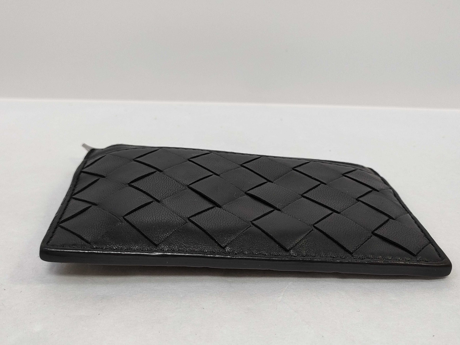 BOTTEGA VENETA Intrecciato Black Fragment Case Coin Case