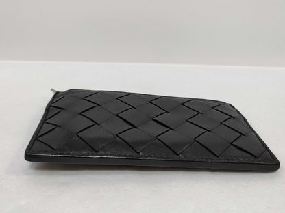 BOTTEGA VENETA Intrecciato Black Fragment Case Coin Case