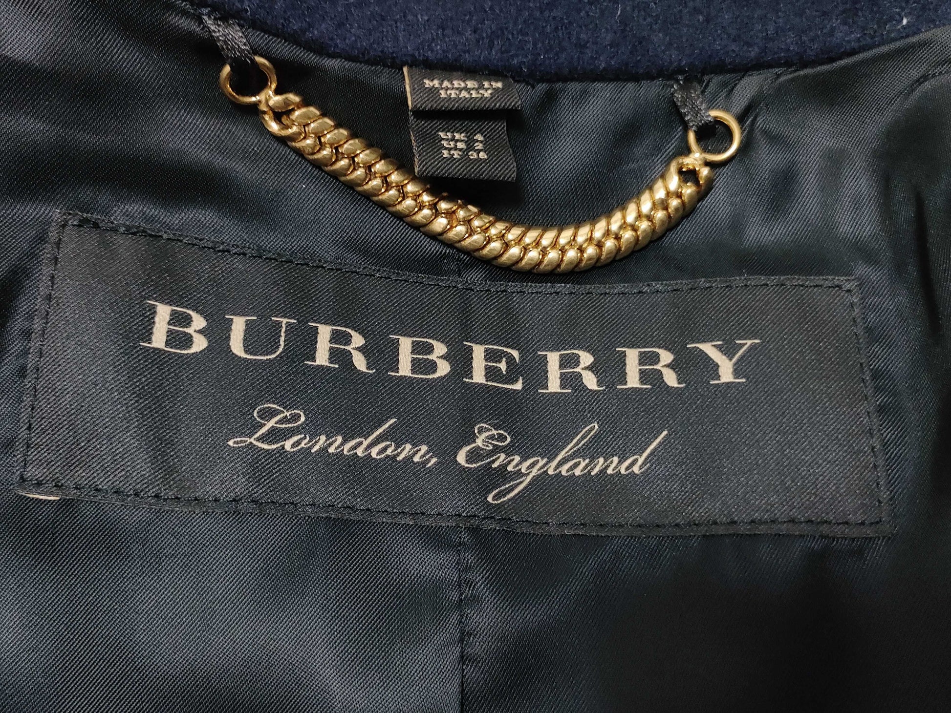 BURBERRY Coat Navy Coat