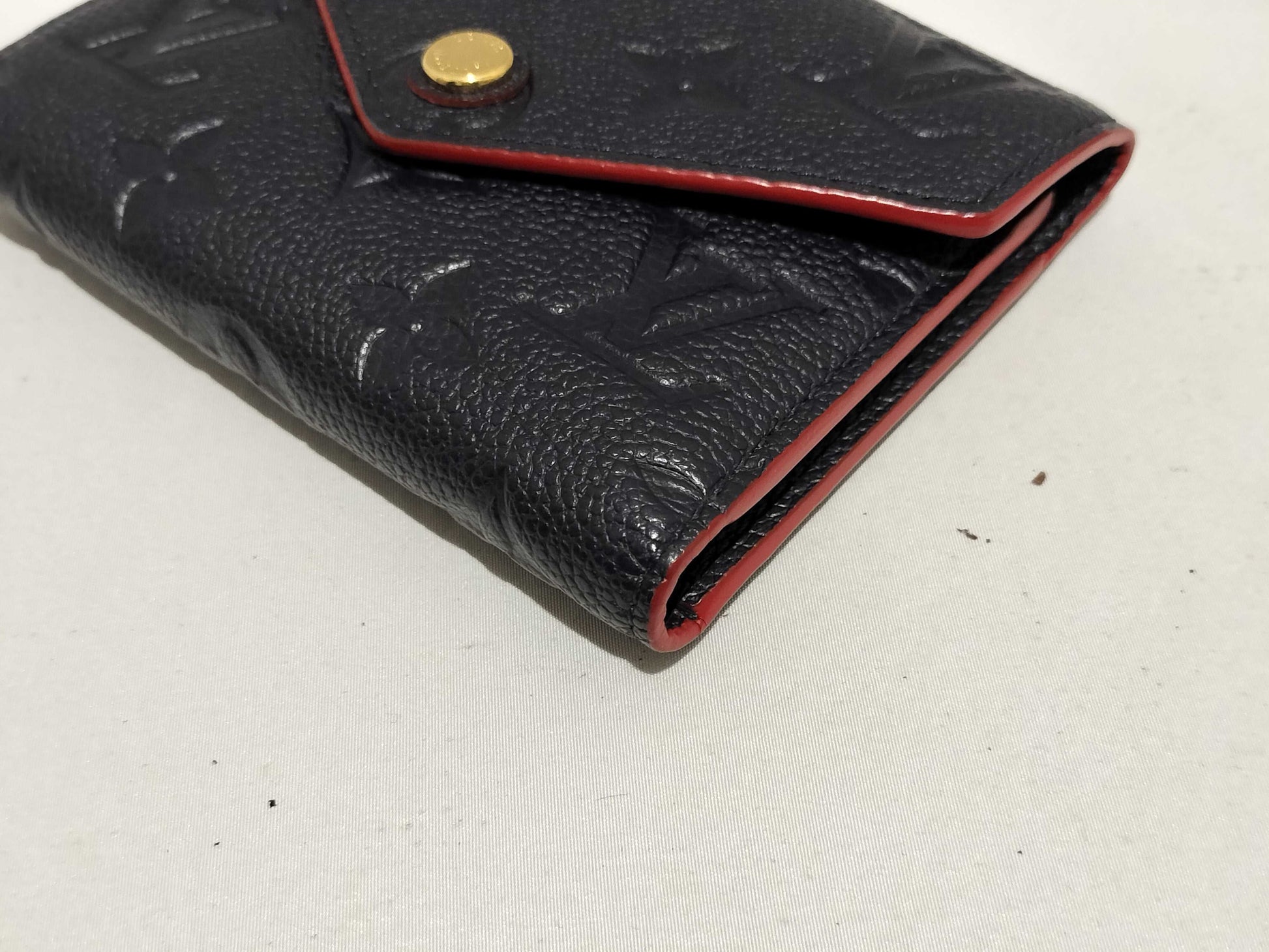LOUIS VUITTON Monogram Empreinte Portefeuille Zoe Compact Navy Wallet