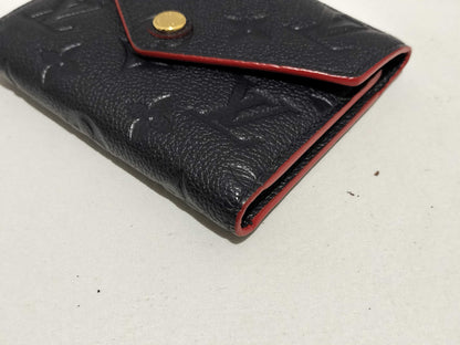 LOUIS VUITTON Monogram Empreinte Portefeuille Zoe Compact Navy Wallet