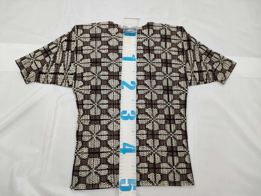 ISSEY MIYAKE Pleats Please patterned short-sleeved top