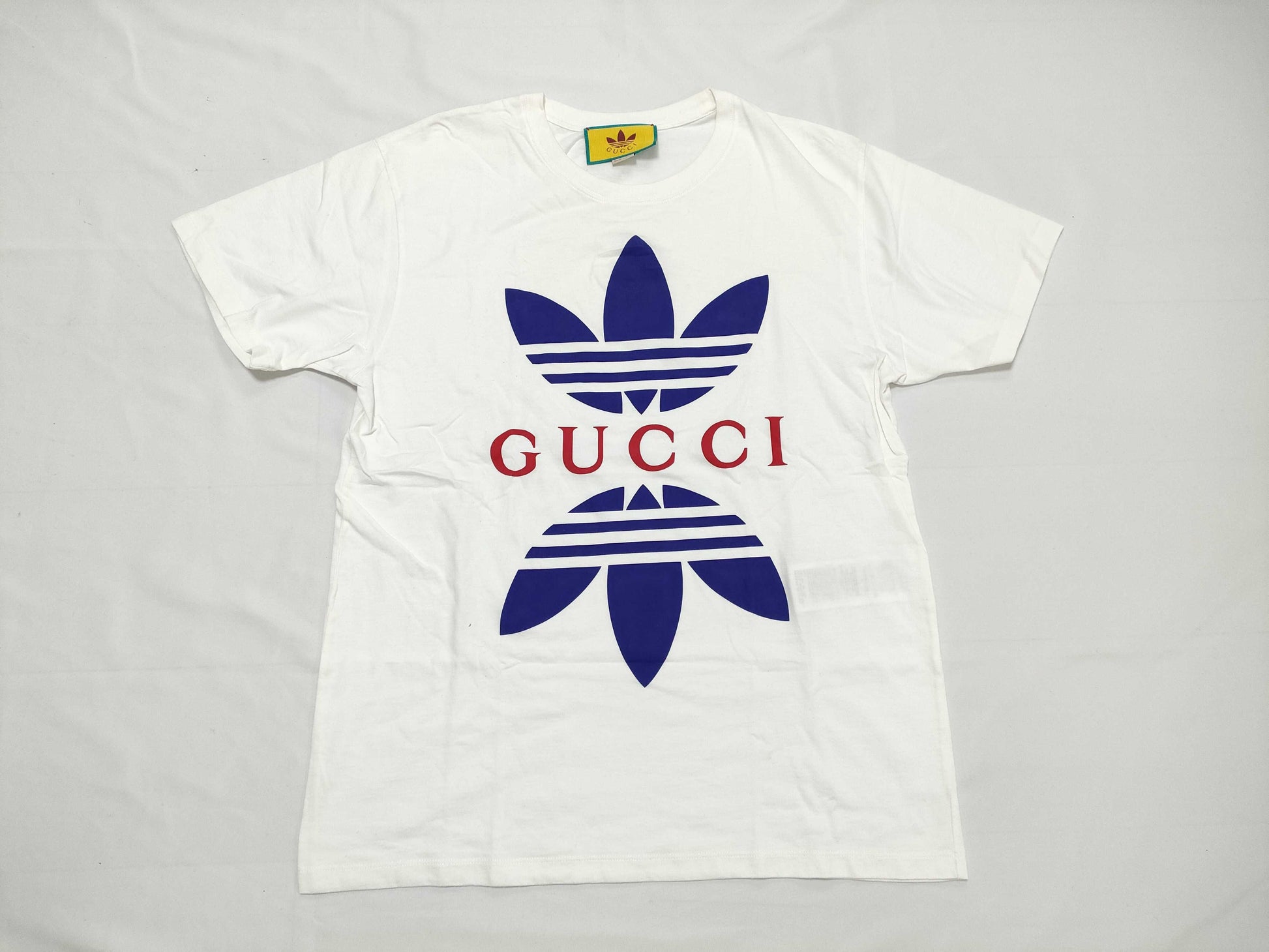 GUCCI Adidas Trefoil T-shirt White/Blue T-shirt