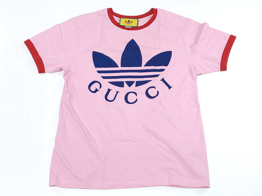 GUCCI Adidas Trefoil T-shirt Pink/Blue T-shirt
