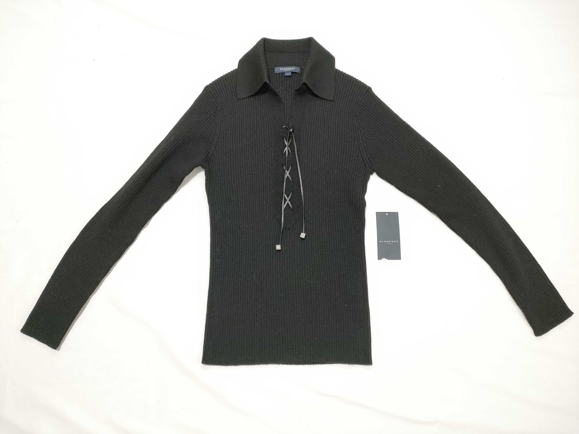 BURBERRY Long Sleeve/Sweater Ribbon Top
