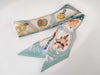HERMES Twilly Funny Ice Cream Blue/White Scarf