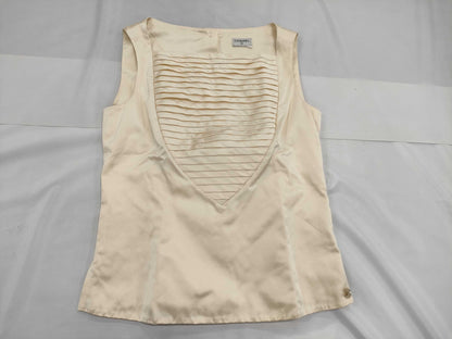 CHANEL Silk Sleeveless Top Tops