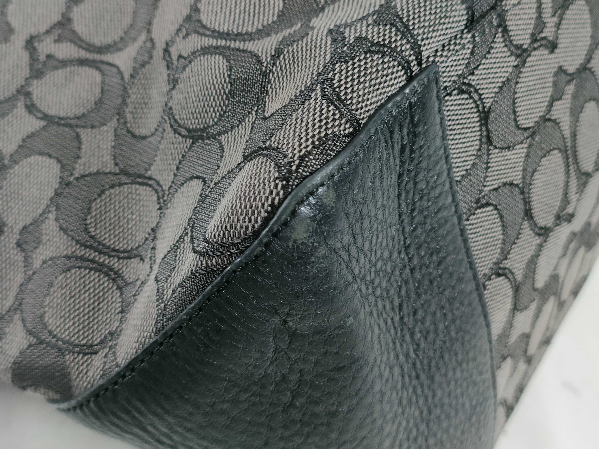 COACH Signature Canvas and Leather Tote Bag