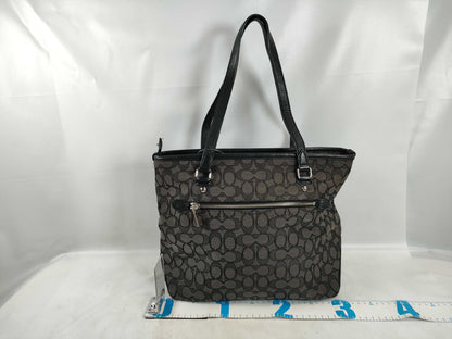 COACH Signature Canvas and Leather Tote Bag