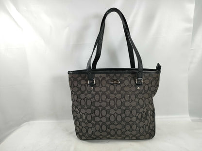 COACH Signature Canvas and Leather Tote Bag