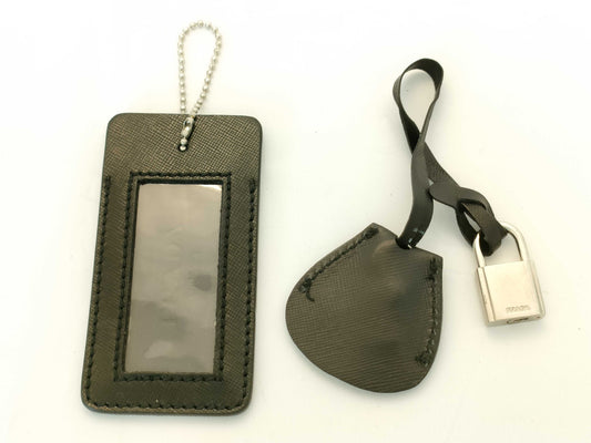 PRADA Name Tag x 1 with Crochet Cadena Other Accessories