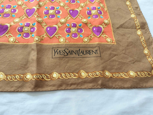 Yves Saint Laurent Jewelry Pattern Scarf