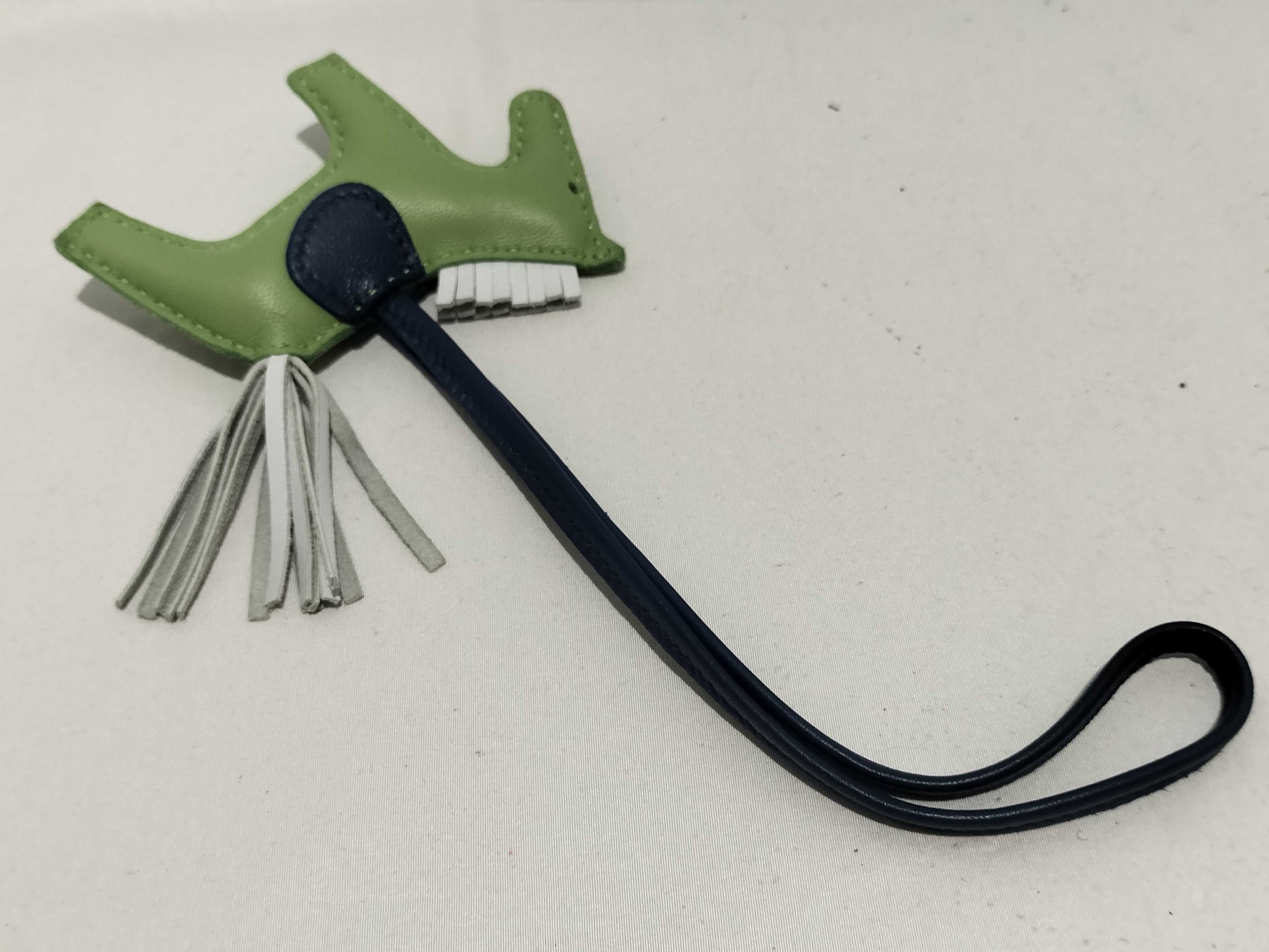 HERMES Rodeo Charm Z Stamp AM Green Charm