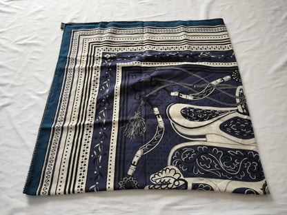 HERMES Carre Jean Carre 140 Festival des Amazones Large Scarf