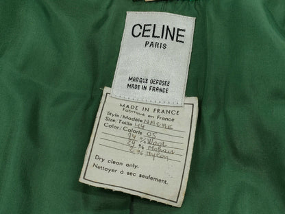 CELINE Tweed Jacket Green Jacket