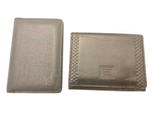 LOUIS VUITTON Taiga Organizer de Poche / Burberry Card Case Card Case, Pass Case, Business Card Case