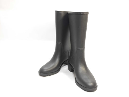 GUCCI Rubber Rain Boots/Black/GG/Boxed Rain Boots