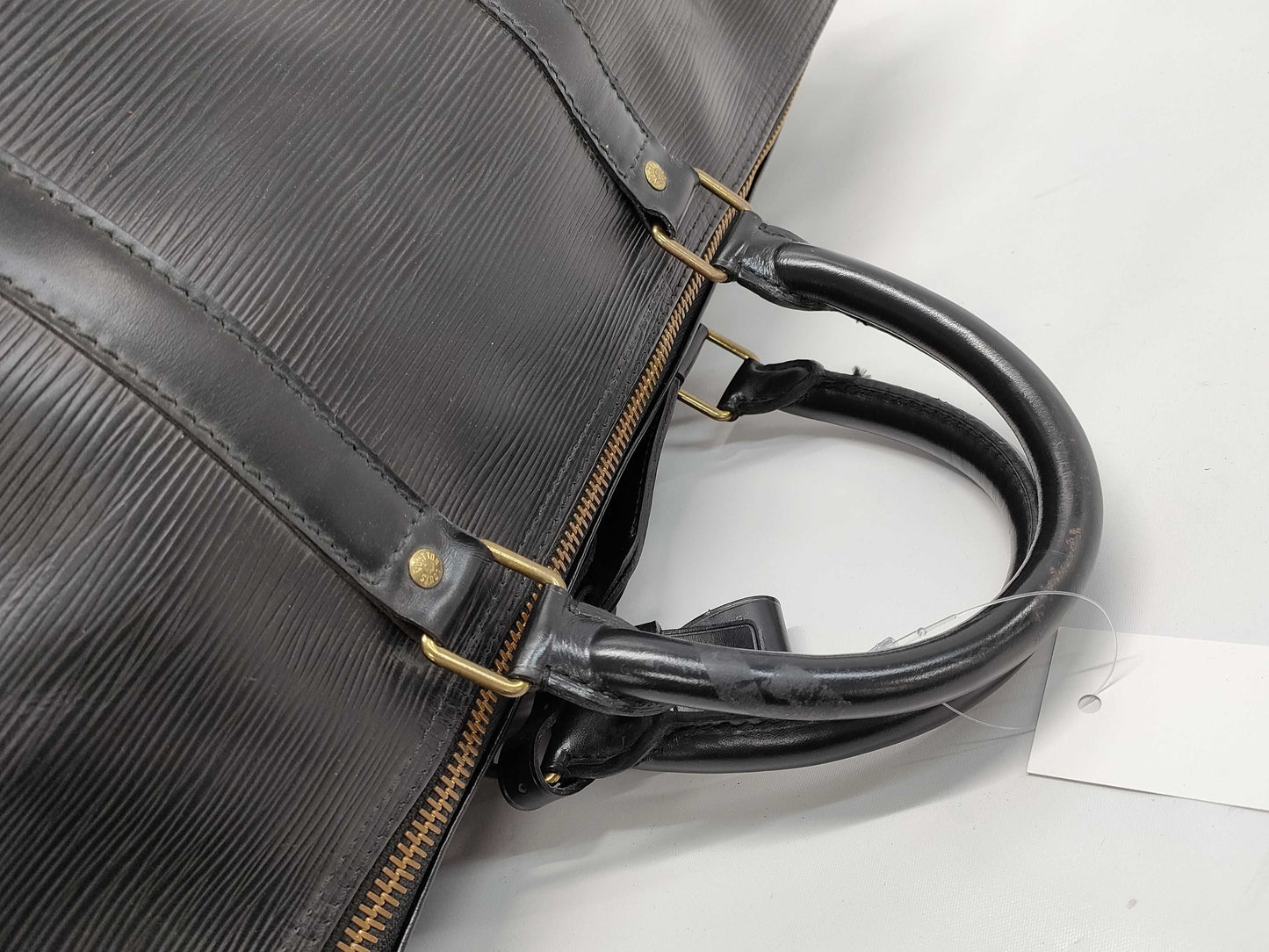 LOUIS VUITTON Epi Keepall 55 Noir Boston Bag M59142