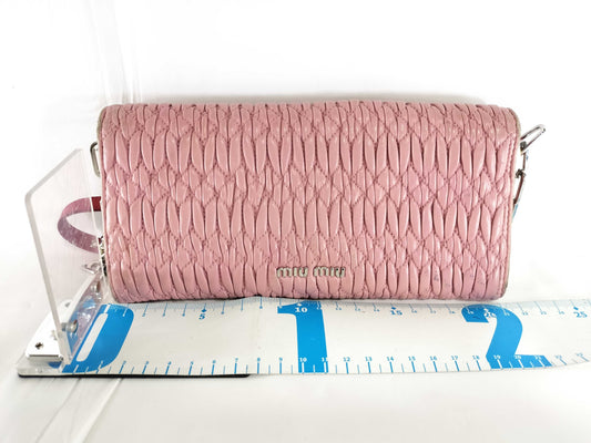 Miu Miu Miu Miu Chain Wallet Cherry Matelasse 16SS Wallet