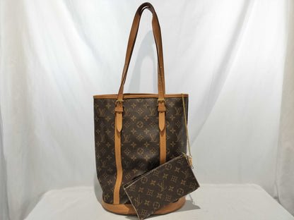 LOUIS VUITTON Monogram Bucket GM Tote Bag with Pouch