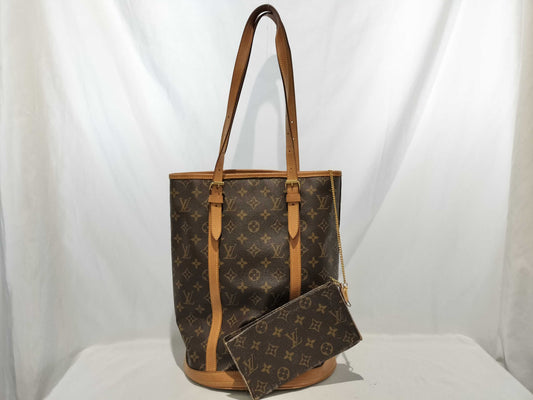LOUIS VUITTON Monogram Bucket GM Tote Bag with Pouch