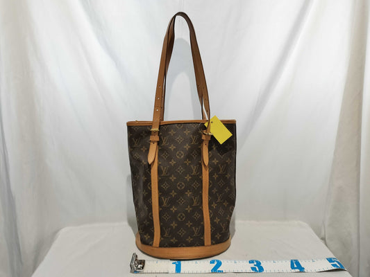LOUIS VUITTON Monogram Bucket GM Tote Bag with Pouch