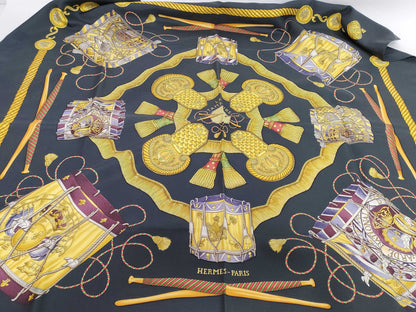 HERMES Carre Carre Tambour Drum Scarf