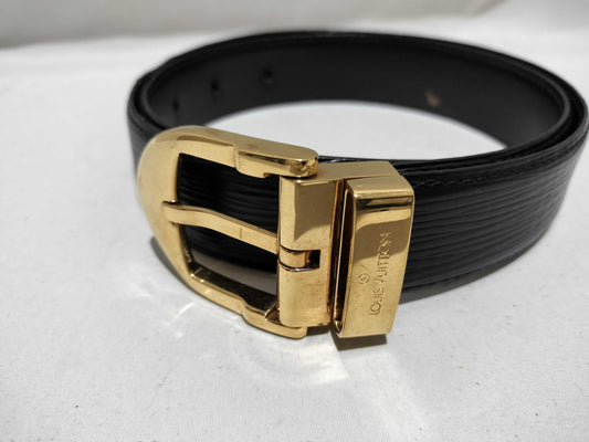 LOUIS VUITTON Epi Santur Black Belt