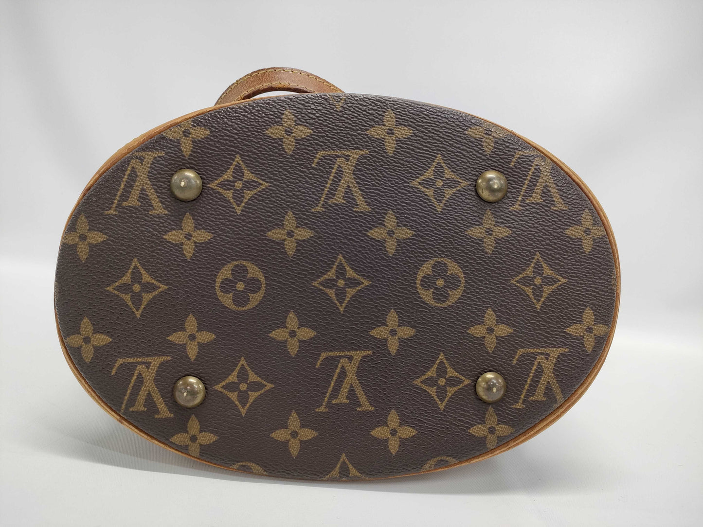 LOUIS VUITTON Monogram Bucket PM Tote Bag with Pouch