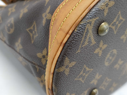 LOUIS VUITTON Monogram Bucket PM Tote Bag with Pouch