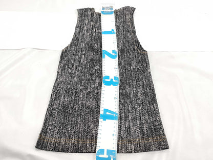 ISSEY MIYAKE Pleats Please Tank Top, All-Over Print, Navy/Gray