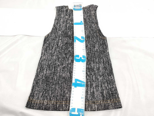 ISSEY MIYAKE Pleats Please Tank Top, All-Over Print, Navy/Gray