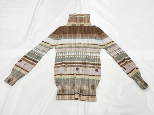 ISSEY MIYAKE Pleats Please Long Sleeve Bowling Top