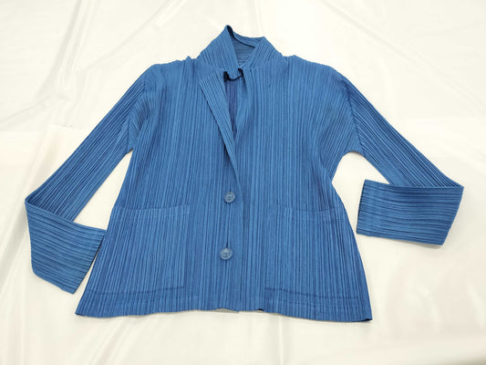ISSEY MIYAKE Pleats Please Top, Long Sleeve, Navy Blue