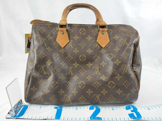 LOUIS VUITTON Monogram M41108/Speedy 30/Zipline Damaged Handbag